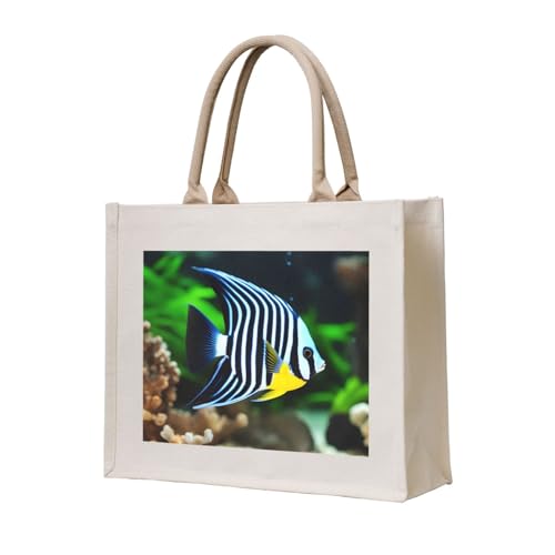 NABEAR Aquarium-Angelfish-Tragetasche aus Segeltuch, umweltfreundlich, wiederverwendbar, Schultertasche für Damen NABEAR Aquarium-Angelfish-Tragetasche aus Segeltuch, umweltfreundlich, wiederverwendbar, Schultertasche für Damen von NABEAR