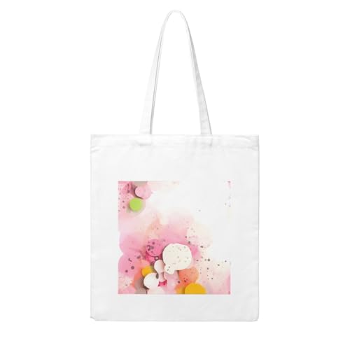 NABEAR Einkaufstasche aus Segeltuch, Motiv: Papierschnittkunst, wiederverwendbar, umweltfreundlich, mit bedruckter Schultertasche, Tragetasche für Damen, Rosa NABEAR Einkaufstasche aus Segeltuch, Motiv: Papierschnittkunst, wiederverwendbar, umweltfreundlich, mit bedruckter Schultertasche, Tragetasche für Damen, Rosa von NABEAR