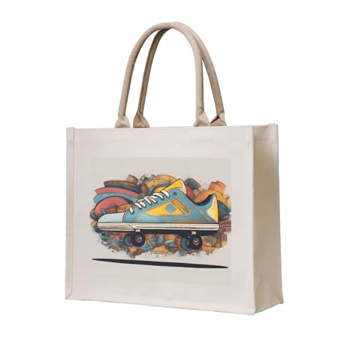 NABEAR Skateboard-Tragetasche aus Segeltuch – umweltfreundliche, wiederverwendbare Einkaufstasche, Schultertasche für Damen NABEAR Skateboard-Tragetasche aus Segeltuch – umweltfreundliche, wiederverwendbare Einkaufstasche, Schultertasche für Damen von NABEAR