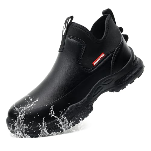 Kochschuhe Herren Damen rutschfeste Schuhe Wasserfeste Küche Arbeitsschuhe Koch Schuhe Männer Frauen Gastro Kellner Berufsschuhe OHNE-Stahlkappe, Schwarz, EU 42 von NACKINg