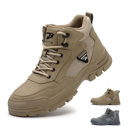 NACKINg Arbeitsschuhe Herren Damen Sicherheitsschuhe rutschfeste Schutzschuhe Atmungsaktive Sicherheitsstiefel Leicht Wasserdicht Stahlkappenschuhe von NACKINg