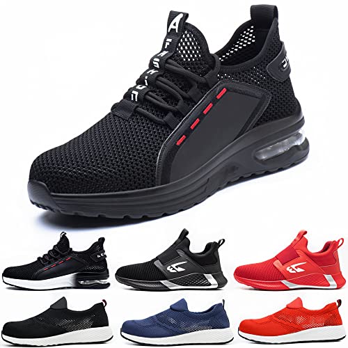 NACKINg Arbeitsschuhe Herren Leicht Sportlich Sicherheitsschuhe Damen Atmungsaktiv Schutzschuhe Stahlkappe Sneaker, Schwarz, EU 42 NACKINg Arbeitsschuhe Herren Leicht Sportlich Sicherheitsschuhe Damen Atmungsaktiv Schutzschuhe Stahlkappe Sneaker, Schwarz, EU 42 von NACKINg