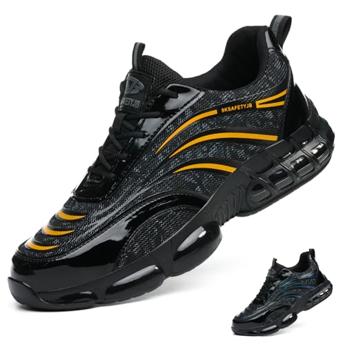 NACKINg Sicherheitsschuhe Arbeitsschuhe Herren Damen Leicht Stahlkappenschuhe Atmungsaktiv rutschfeste Arbeitsturnschuhe Schutzschuhe mit Stahlkappe, Orange, EU 41 NACKINg Sicherheitsschuhe Arbeitsschuhe Herren Damen Leicht Stahlkappenschuhe Atmungsaktiv rutschfeste Arbeitsturnschuhe Schutzschuhe mit Stahlkappe, Orange, EU 41 von NACKINg