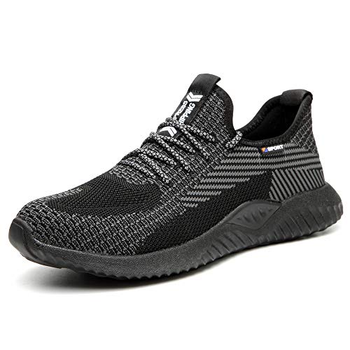 NACKINg Sicherheitsschuhe Herren S3 Leicht Sportlich Atmungsaktiv Arbeitsschuhe Damen Stahlkappe Sneaker Schutzschuh von NACKINg