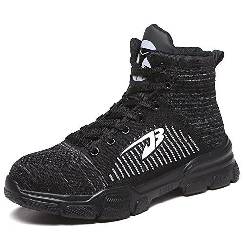 NACKINg Sicherheitsstiefel Herren Leicht Hoch Sicherheitsschuhe Damen Sportlich Arbeitsschuhe mit Stahlkappe 37-48 von NACKINg