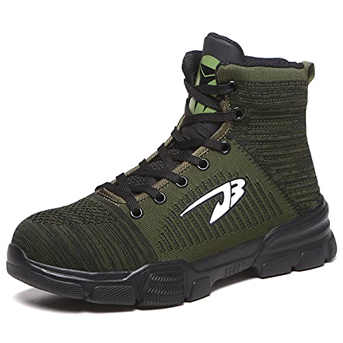 NACKINg Sicherheitsstiefel Herren Leicht Hoch Sicherheitsschuhe Damen Sportlich Arbeitsschuhe mit Stahlkappe 37-48 von NACKINg