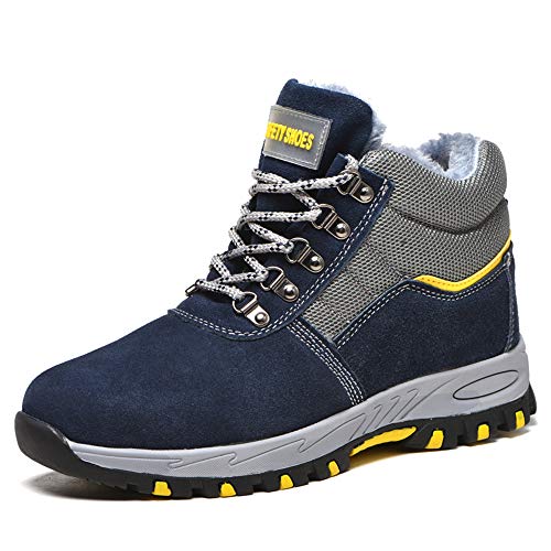 NACKINg Winter Warm Gefüttert Sicherheitsschuhe Herren Damen Arbeitsschuhe Wasserdicht Schutzschuhe mit Stahlkappe von NACKINg