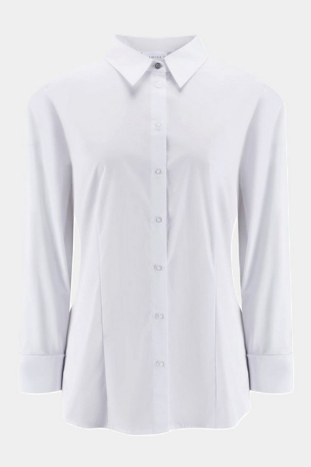 NADINE H Blusenshirt Nadine H Elegantes Damenhemd mit eleganten Knöpfen - WHITE von NADINE H