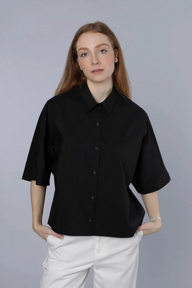 NADINE H Hemdbluse Baumwollbluse BLACK von NADINE H