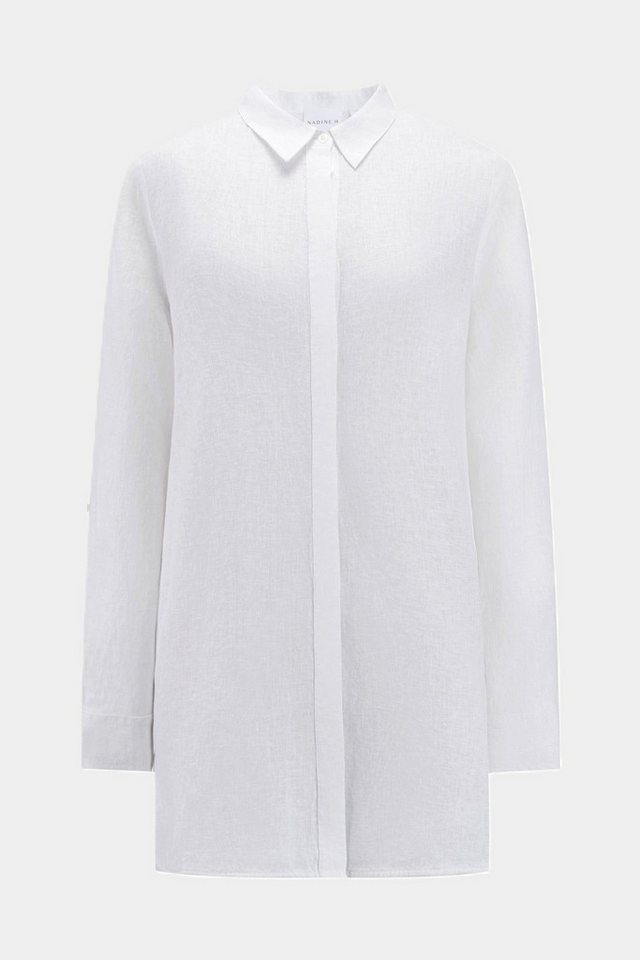 NADINE H Klassische Bluse Leinen Longbluse WHITE NADINE H Klassische Bluse Leinen Longbluse WHITE von NADINE H