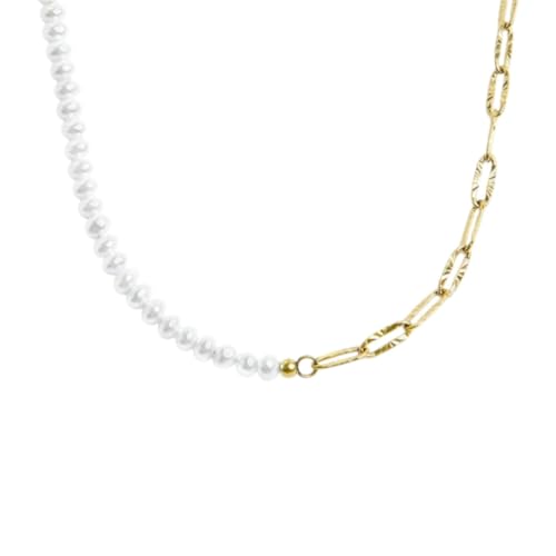 NADIR Marlù 33cn0031g-w Uni-Halskette aus vergoldetem Stahl und Perlen, Medium1, Edelstahl, 1 NADIR Marlù 33cn0031g-w Uni-Halskette aus vergoldetem Stahl und Perlen, Medium1, Edelstahl, 1 von NADIR