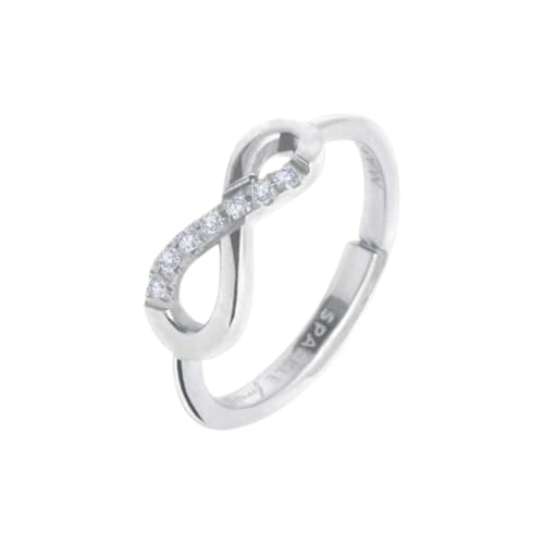 NADIR Marlu' sparkles 31AN0015W-M Damen-Ring Unendlichkeit Stahl Silber von NADIR