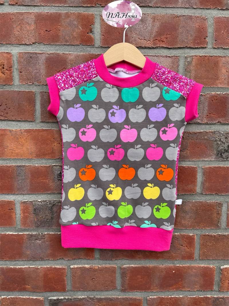 T-Shirt Gr. 86 Mädchen Regenbogen Äpfel von NAEHssaDE