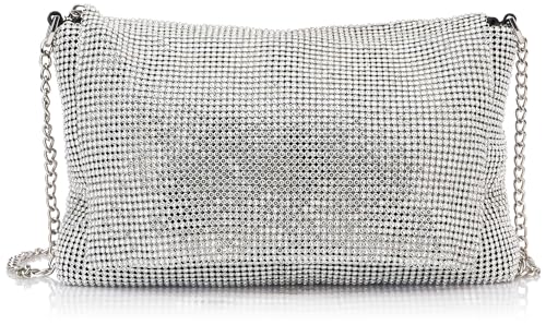 NAEMI Women's Abendtasche Damen Clutch, Silber von NAEMI