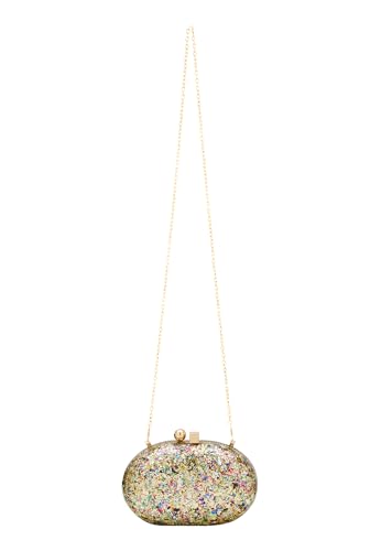 NAEMI Women's Handtasche Bag Clutch, Gold Mehrfarbig von NAEMI