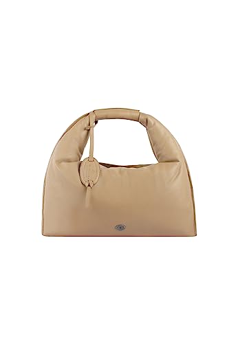 NAEMI Women's Henkeltasche aus Leder, BEIGE von NAEMI