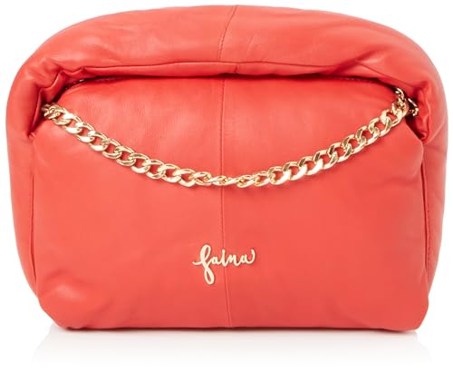 NAEMI Women's Henkeltasche aus Leder Damen Shopper, Rot von NAEMI