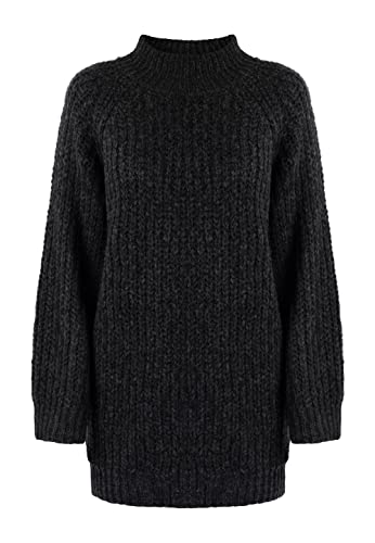 NAEMI Women's Oversize Strickpullover, Schwarz, X Small von NAEMI