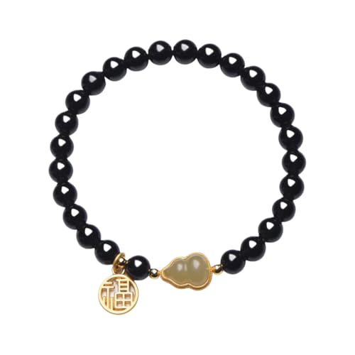 NAFEIMILUN 2 Stück Obsidian Hetian Jade Armband Kürbis Armband Männer Und Frauen Schmuck 8mm von NAFEIMILUN