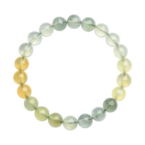 NAFEIMILUN Armreifen Armband Aus Natürlichem Gelb Grünem Traubenstein Mit Farbverlauf Und Einer Schleife Elastischer Perlenschmuck Für Männer Und Frauen 7A 8mm Ca. 22 Stück von NAFEIMILUN