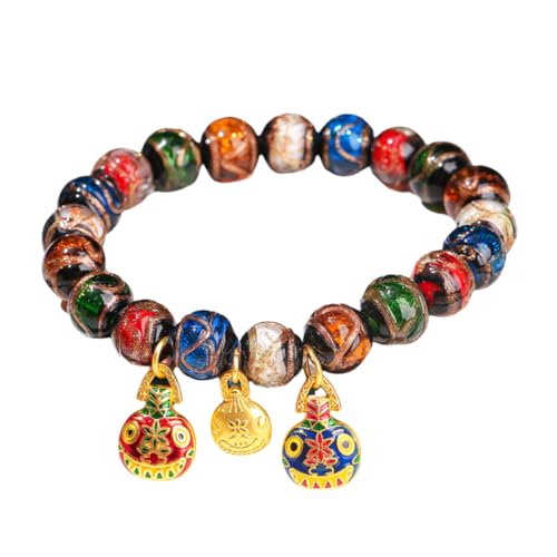 NAFEIMILUN Armreifen Kristallachat Armband Für Damen Chinesischer Sommer Einzelschlaufen Armbandschmuck Glas Gold Schluckendes Tier 14mm NAFEIMILUN Armreifen Kristallachat Armband Für Damen Chinesischer Sommer Einzelschlaufen Armbandschmuck Glas Gold Schluckendes Tier 14mm von NAFEIMILUN