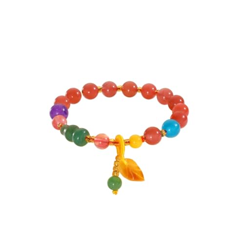 NAFEIMILUN Armschmuck Natürliches Orangefarbenes Achatarmband Mit Einem Kreis Aus Kristallen Freundinnenarmband Schmuck 8mm NAFEIMILUN Armschmuck Natürliches Orangefarbenes Achatarmband Mit Einem Kreis Aus Kristallen Freundinnenarmband Schmuck 8mm von NAFEIMILUN