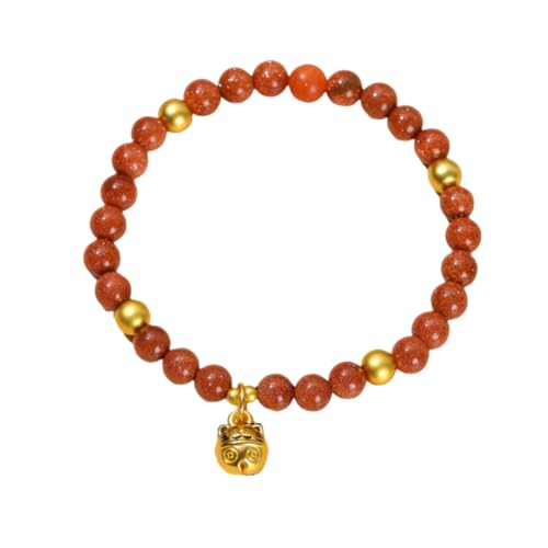 NAFEIMILUN Damen Edelstein Armband Kristallachat Armband Für Damen Chinesischer Sommer Einzelschlaufen Armbandschmuck Glückskatze Aus Goldsandstein NAFEIMILUN Damen Edelstein Armband Kristallachat Armband Für Damen Chinesischer Sommer Einzelschlaufen Armbandschmuck Glückskatze Aus Goldsandstein von NAFEIMILUN