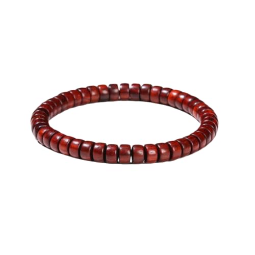 NAFEIMILUN Elastisches Armband Aus Natürlichem Sandelholz Jade Und Bambusperlen Für Männer Und Frauen Einzelkreis Armband Blutsandelholz Gerader Schnitt von NAFEIMILUN