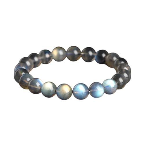 NAFEIMILUN Handkette Armband Aus Natürlichen Mondsteinperlen Graue Mondlichtperlen Runde Perlen Herren Und Damenschmuck 5A 7,5mm Einzelne Schlaufe Ca. 25 Stück von NAFEIMILUN