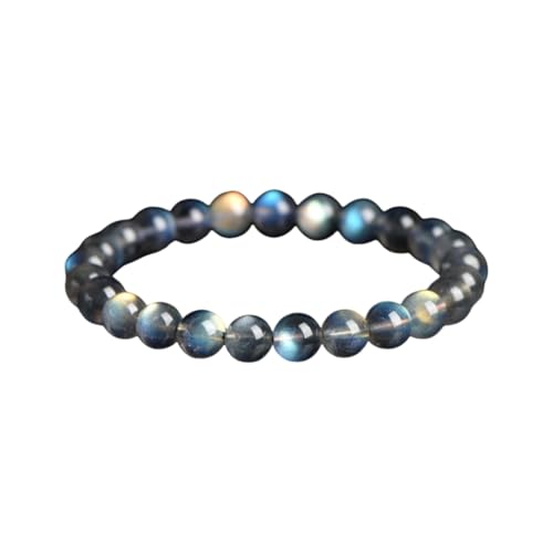 NAFEIMILUN Kristall Armband Armband Aus Natürlichen Mondsteinperlen Graue Mondlichtperlen Runde Perlen Herren Und Damenschmuck 7A 9 10mm Einzelne Schlaufe Ca. 20 Stück von NAFEIMILUN