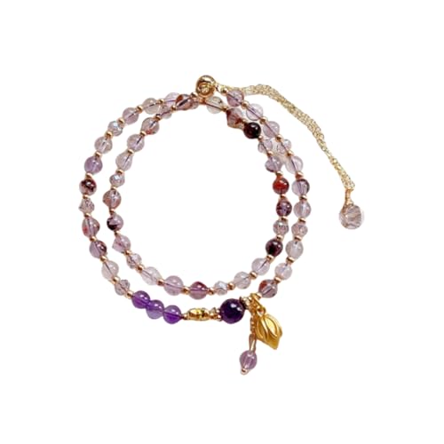 NAFEIMILUN Natürliches Amethyst Armband Für Damen Achatfarbe Fluorit Doppelkreis Armband Schmuck Für Die Freundin 5mm NAFEIMILUN Natürliches Amethyst Armband Für Damen Achatfarbe Fluorit Doppelkreis Armband Schmuck Für Die Freundin 5mm von NAFEIMILUN