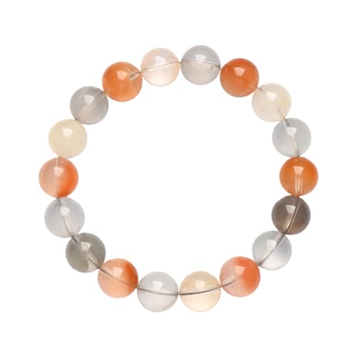 NAFEIMILUN Stretch Armband Natürliches Buntes Kaninchenhaar Rundperlenarmband Kristallperlen Transparentes Armband Geschenk 7A 8~8,8mm Ca. 23 Stück von NAFEIMILUN