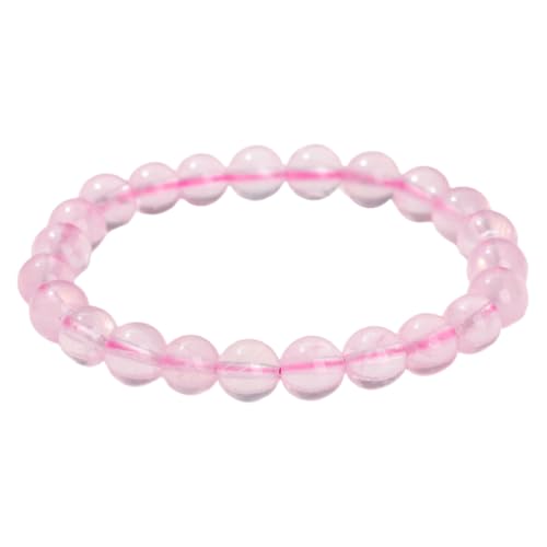 NAFEIMILUN Stretch Damen Armband 2 Stück Eistransparentes Sternenlicht Rosenquarz Armband Für Mädchen Und Freundin Einzelschlaufe Schmuck 10mm von NAFEIMILUN