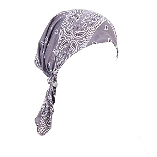 Turban Damen Sommer Chemo Falten Schlafhut Headwrap Elastic Weich Soft Verknotet Bandana Kopfbedeckung Schal Hat Vorgebundener Knoten Plissee Haarausfall Hut Kappe Wrap Muslimisches Wickelmütze von NAFING