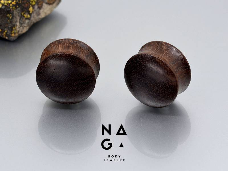 1 Paar Saj Holz Ohr Plugs - Double Flared Größen Von 6G | 4 Mm Bis 2 "' | 52 Mm- Handgemacht Bio, Unikat Verfügbar von NAGABodyJewelry