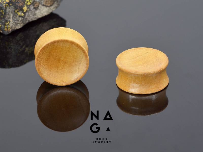 1 Paar Teak Holz Ohrstecker, Ohrmesser, Plugs Und Tunnel, Ohrdehner von NAGABodyJewelry