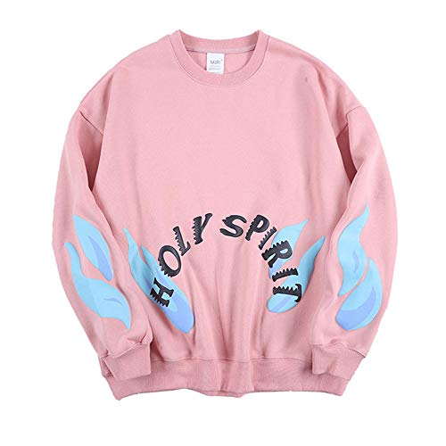 NAGRI Kanye Holy Spirit Flame Sweatshirt, Rosa, XL von NAGRI