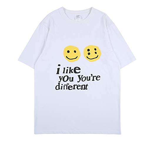 NAGRI I Like You You're Different T-Shirts,Weiß,S von NAGRI