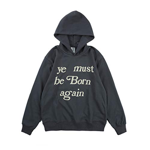 NAGRI Kanye Ye Must Be Born Again Hoodie Kapuzenpullover Pullover Hooded Hoody,Schwarz,L von NAGRI