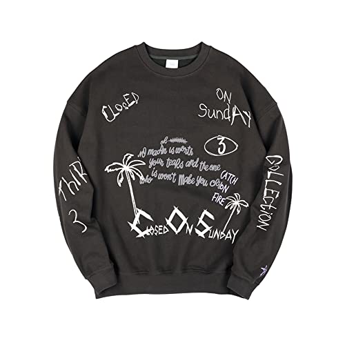 NAGRI Unisex Sweatshirt mit Trendiger Grafik Grau,L von NAGRI