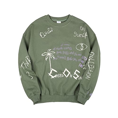 NAGRI Unisex Sweatshirt mit Trendiger Grafik Grün,L von NAGRI