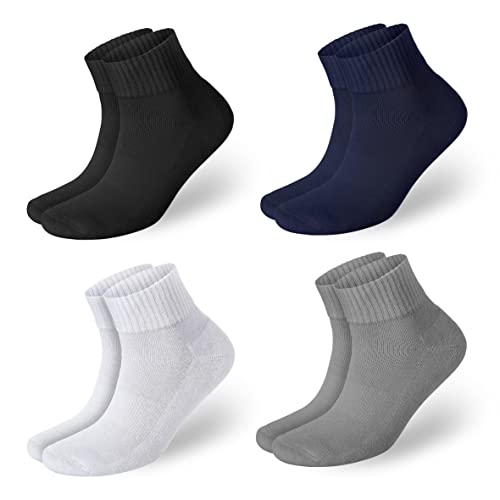 NAHLE ® 6 Paar Sneaker Socken Herren Damen Baumwolle Halbsocken Weiß Grau Schwarz Unisex Sportsocken (Grau, 43-46) von NAHLE