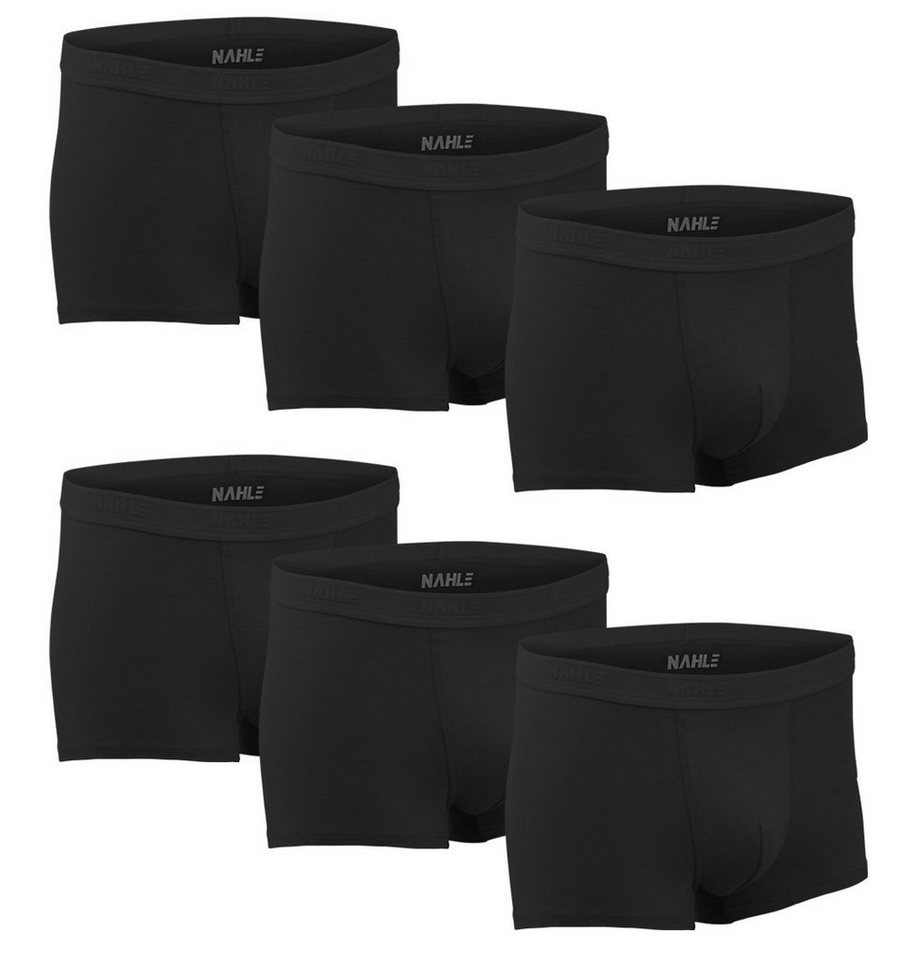 NAHLE Boxer Herren Unterhosen Männer Retroshorts (6er Pack, 6-St) aus Baumwolle, elastischer weicher Webbund von NAHLE