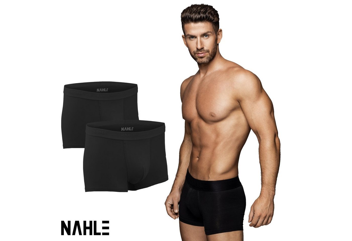 NAHLE Boxershorts Enge Herren Baumwolle Unterhosen Männer Unterwäsche (2-St., 2er, 4er, 8er) aus gekämmter Baumwolle, elastischer weicher Webbund von NAHLE