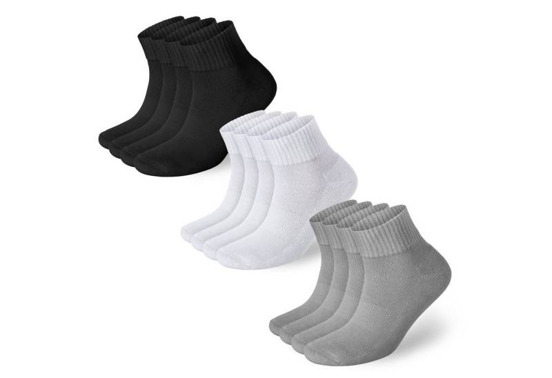 NAHLE Funktionssocken Arbeitssocken für Damen und Herren Wandersocken Multifunktionssocken (12-Paar, 12 Paar) mit extra starker Polsterung, atmungsaktiv - kein Schwitzen von NAHLE