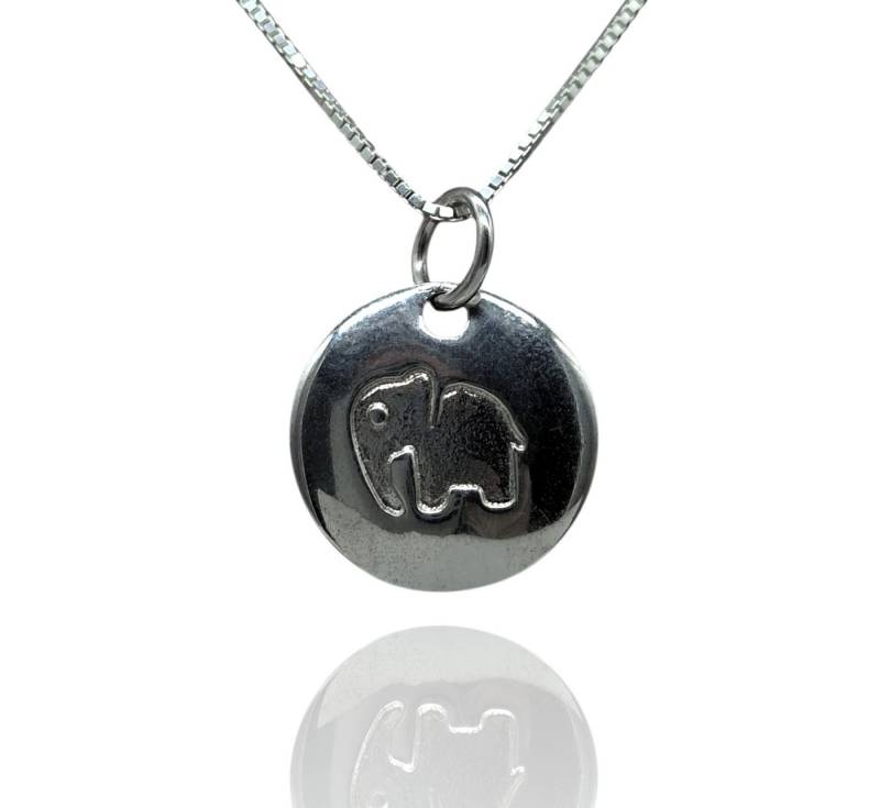NAHLE Kette mit Anhänger Silber Elefanten Kette Talisman Kinder Kette Damen Schmuck (2-tlg., inkl. Schmuckbox), schöner Talisman aus 925 Silber von NAHLE