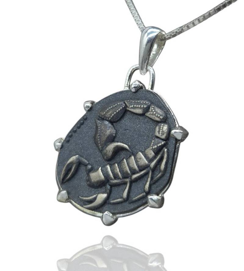 NAHLE Kette mit Anhänger Silber Krebs mit Silberkette Sternzeichen Geschenk (2-tlg., inklusive Schmuckbox) von NAHLE