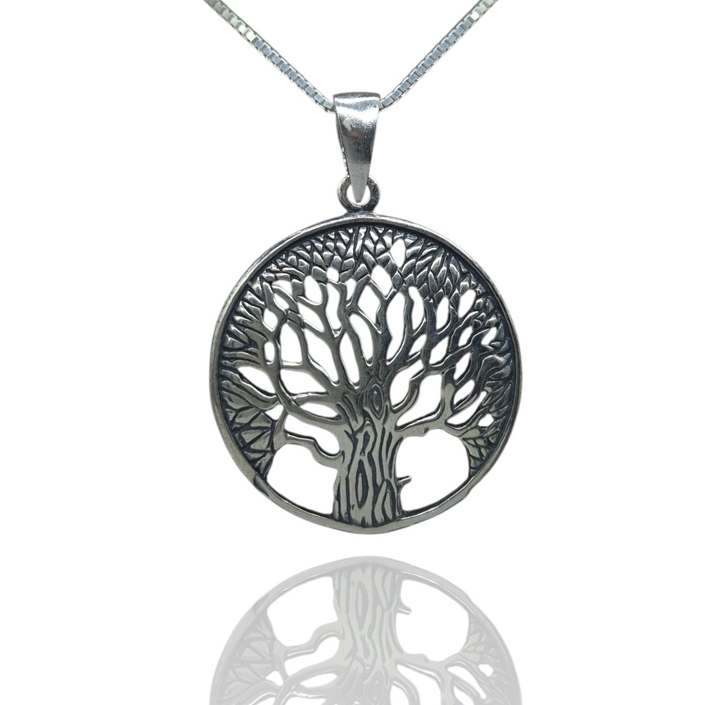 NAHLE Kette mit Anhänger Silber Lebensbaum Kette Baum des Lebens Schmuck Geschenk (2-tlg., inkl. Schmuckbox) von NAHLE