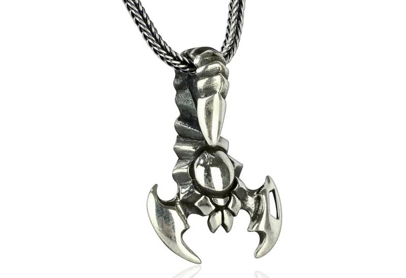 NAHLE Kette mit Anhänger Silber Skorpion mit Silber Fuchsschwanz Kette (2-tlg., inklusive Schmuckbox) von NAHLE