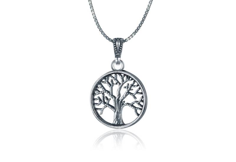 NAHLE Kette mit Anhänger Silberkette Lebensbaum Kette (inkl. Schmuckbox), 925 Silber von NAHLE